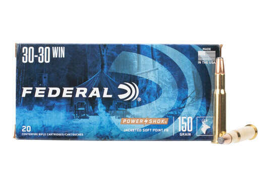 Federal PowerShok 30-30 winchester ammunition features a jacketed soft point